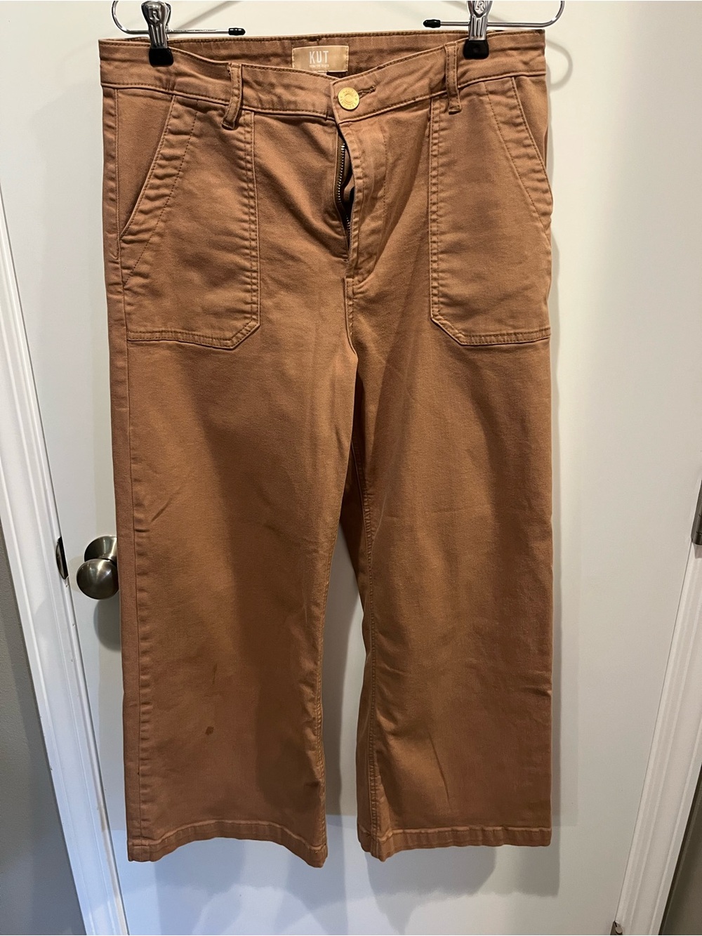 KUT From the Kloth Brown Utility Wide-Leg Pants